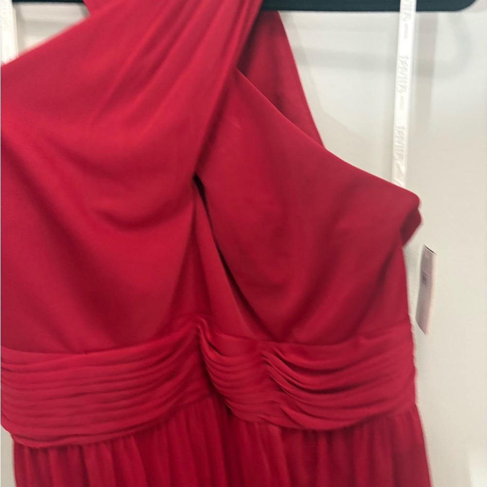 David's Bridal Red Halter Maxi Dress - Picture 6 of 11